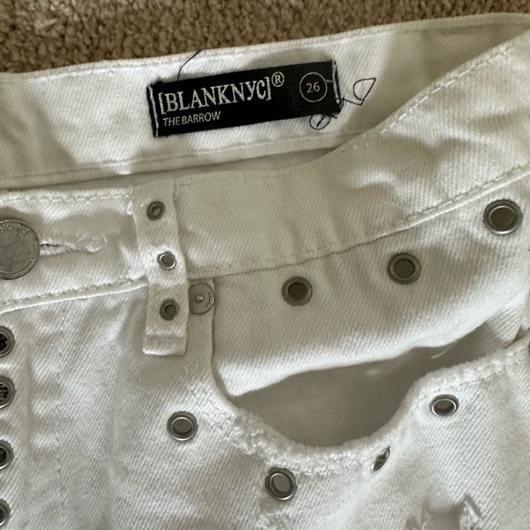 BlankNYC - The Barrow Distressed Embellished Denim Shorts - Picture 3 of 3